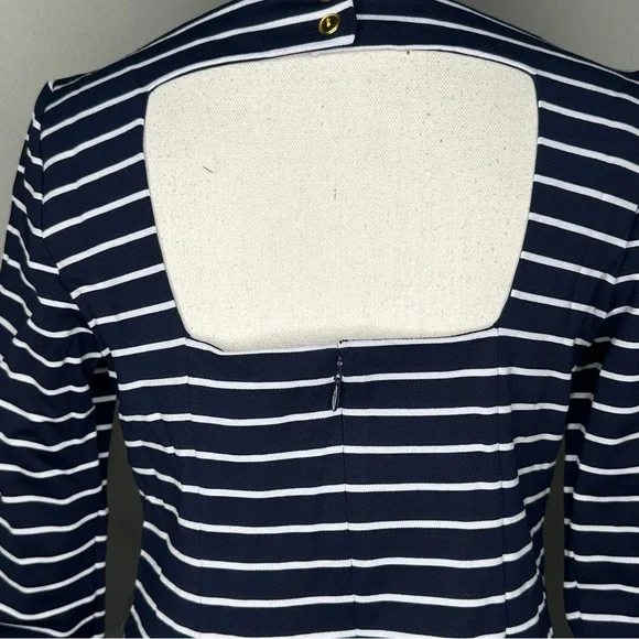 1901 Stripe Boat Neck Ponte Dress & White NWT - Picture 9 of 12